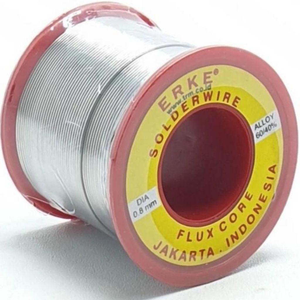 Jual Timah Solder ERKE Rol Roll 200 Gram Tinol Tenol Perekat Kabel Wire ...
