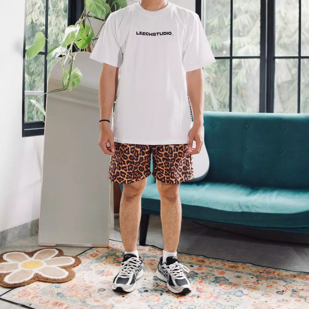 Boardshort Leopard Celana Pendek Santai Shortpant Leech Studio