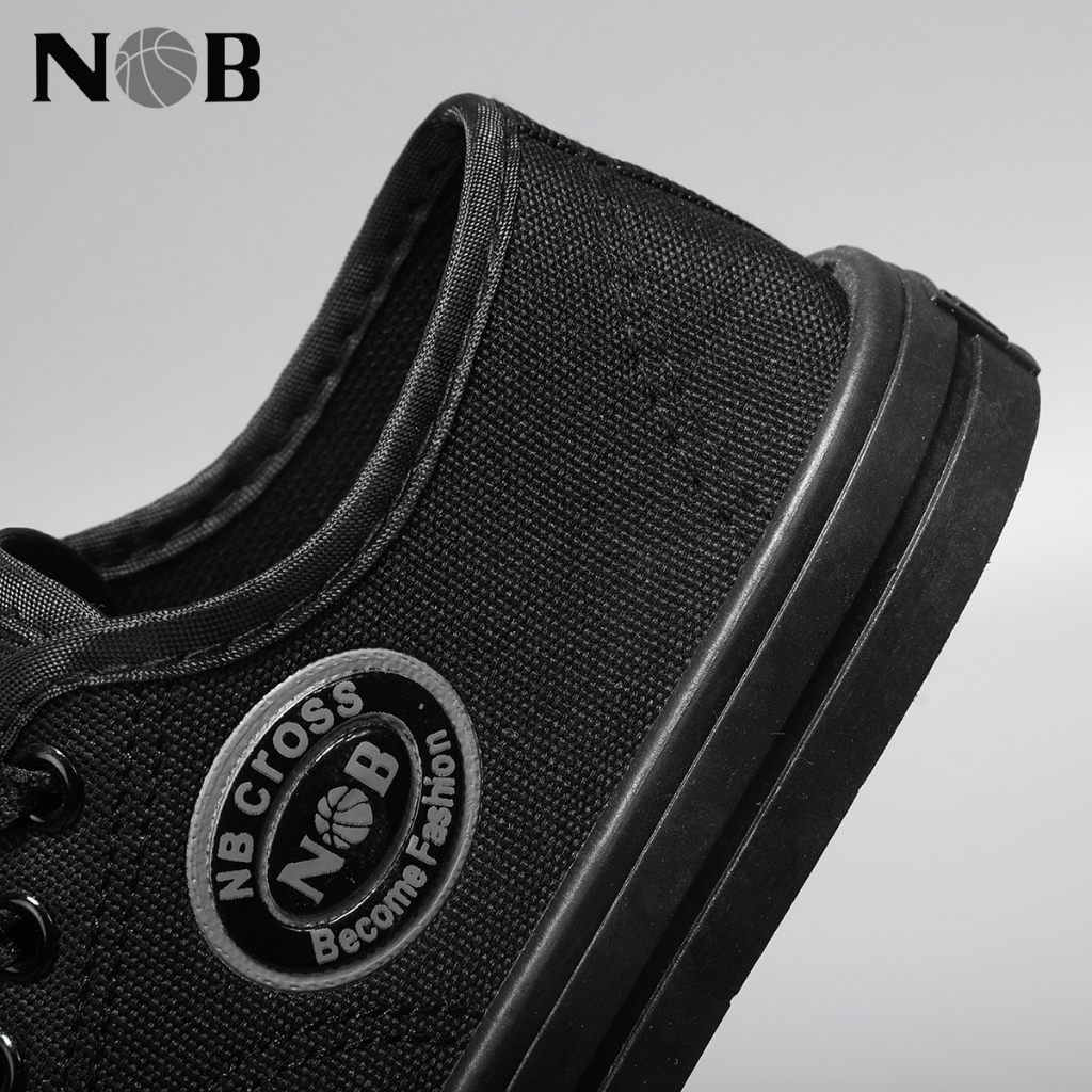 Jual NOB | sepatu pria | Sneakers Sport Black | Korean Style | Sekolah ...