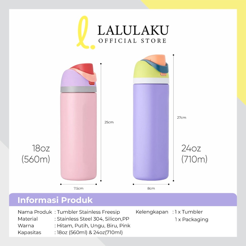 Jual hgf Botol Tumblr Tumbler Termos Owala FreeSip 24 Oz 710 ML 19 Oz ...