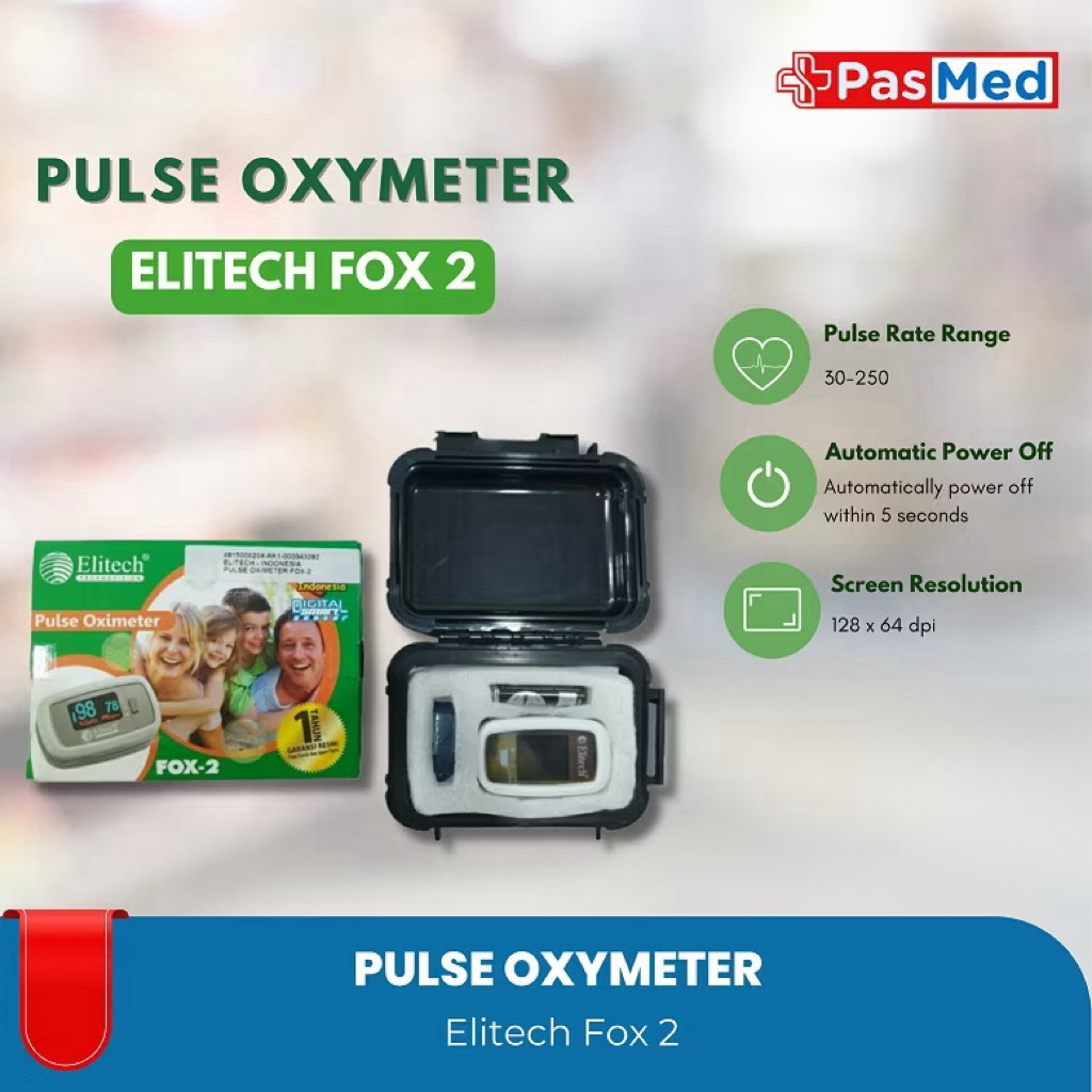 Jual Elitech Pulse Oxymeter Fox 2 - PASMED | Shopee Indonesia