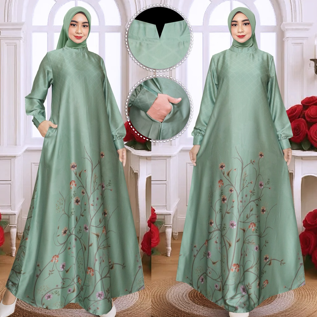 DELISA DRESS |GAMIS PESTA BAHAN ARABIAN SILK|GAMIS PESTA TERBARU|GAMIS KONDANGAN 2026