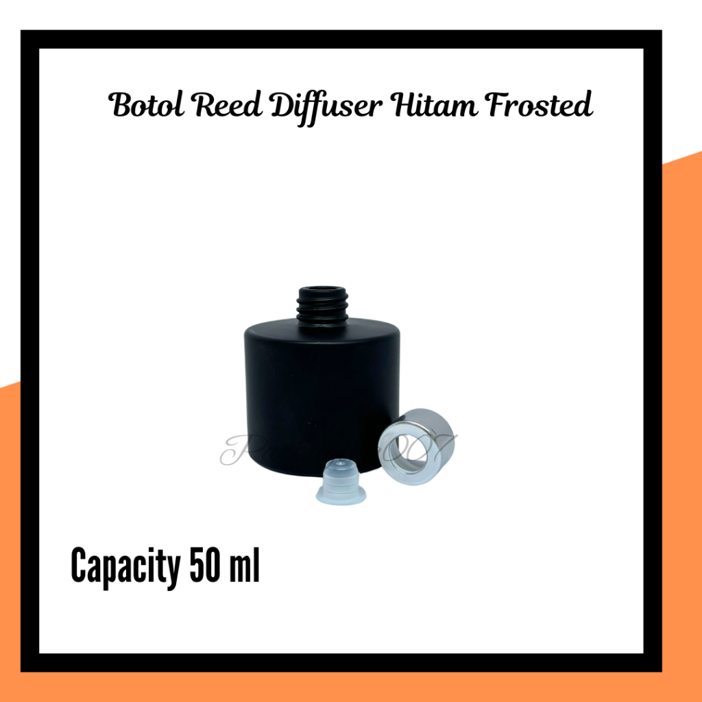 Jual Botol Reed Diffuser Hitam Frosted 50 ml Tutup Silver | Shopee ...