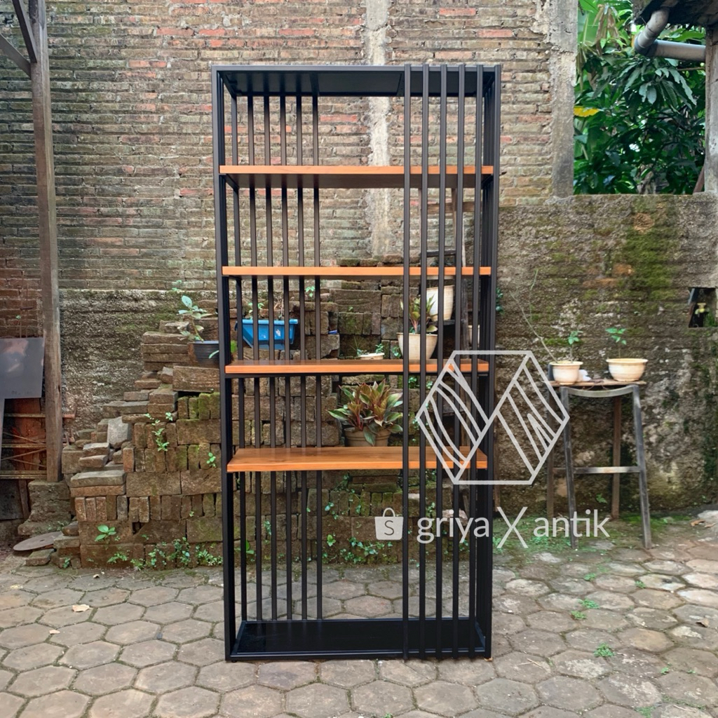 Jual Custom order rak jati industrial minimalis modern rak buku ...