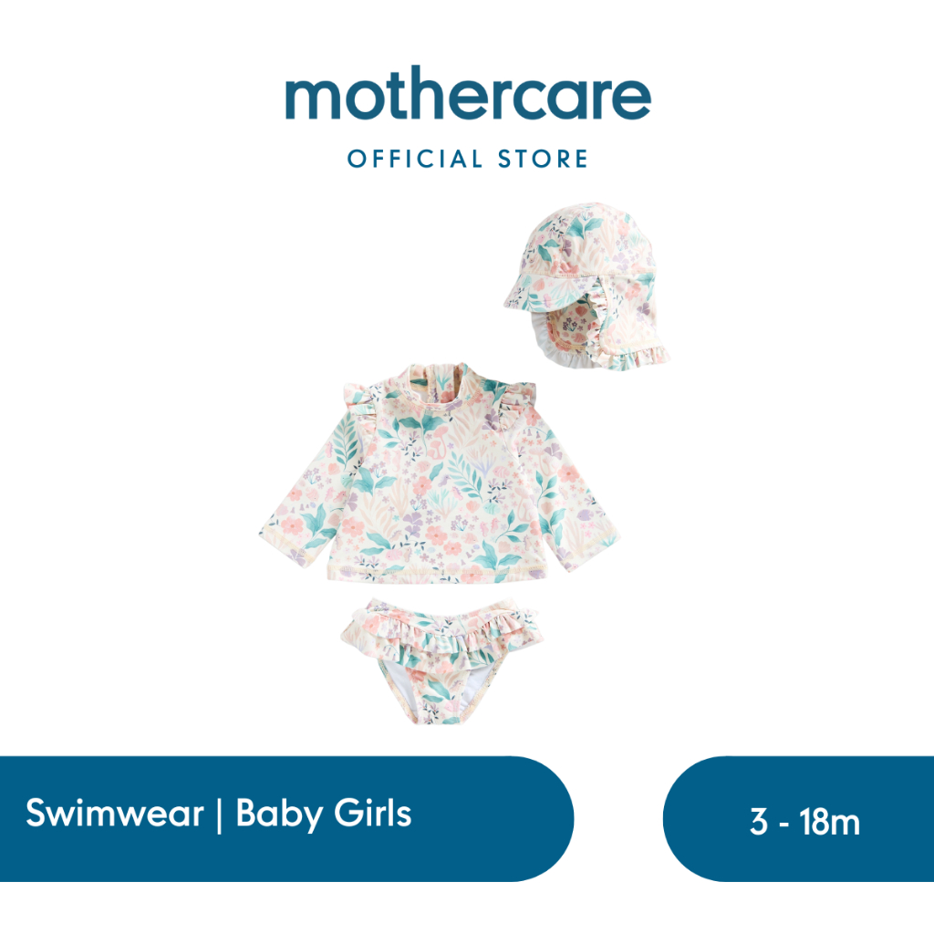 Jual Mothercare Sunsafe UPF50+ Rash Vest, Shorts and Keppi - Set Baju ...