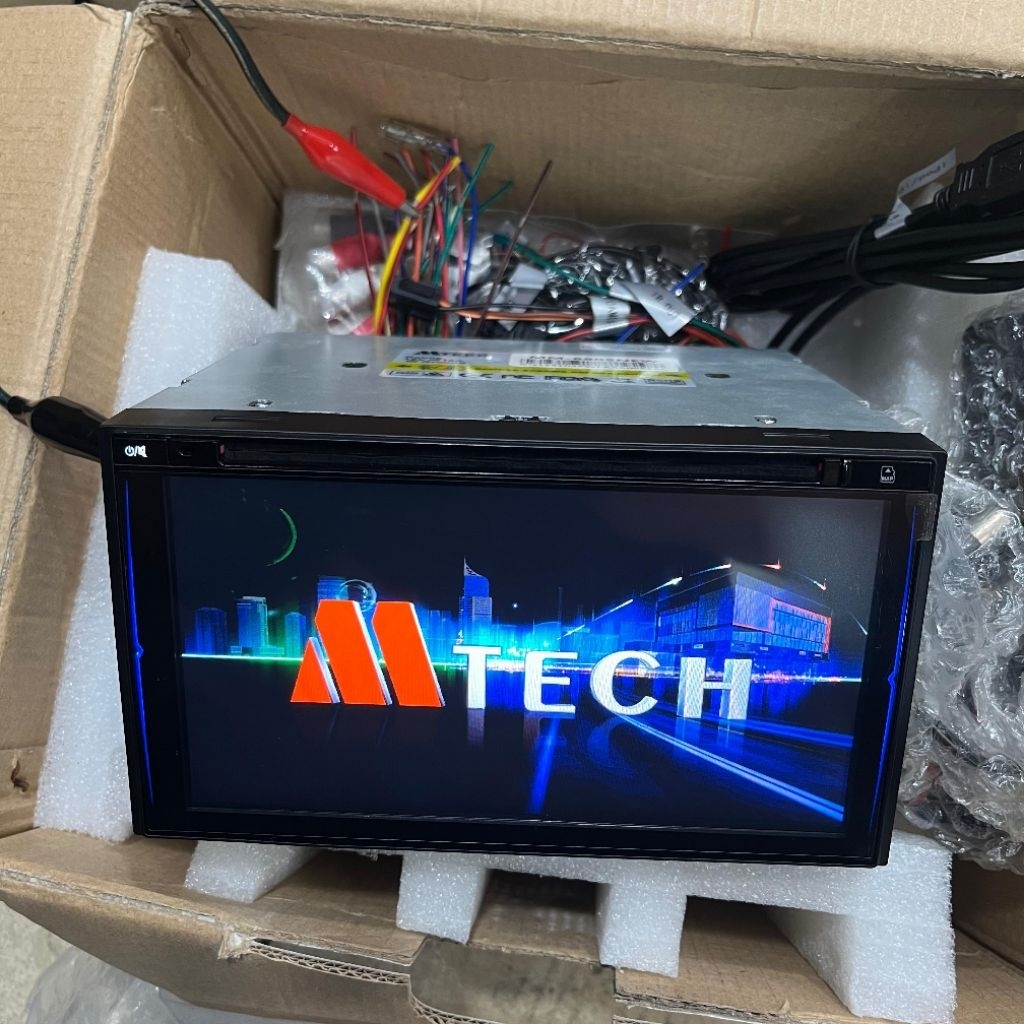 Head unit Double din Mtech plus free kamera mundur