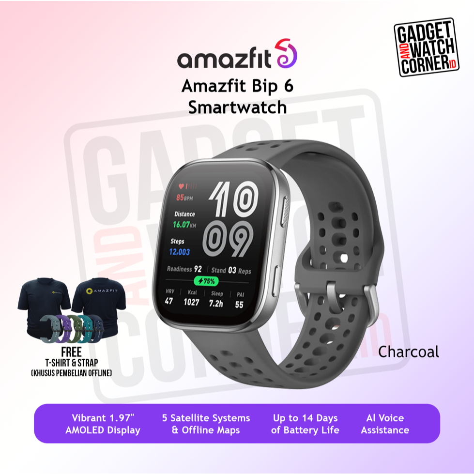 Jual Amazfit Official BIP Smartwatch 46mm AI Voice Assistance