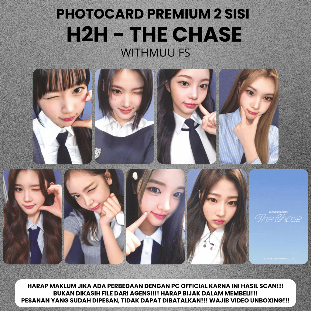 Jual (ISI 8 PCS) Photocard HEARTS2HEARTS H2H THE CHASE - Potocard