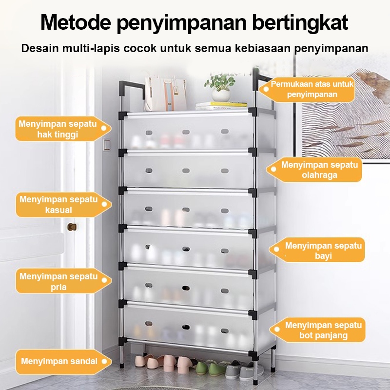Jual Neat Space Rak sepatu + hanger tas topi - Rak Sepatu Tertutup Anti ...