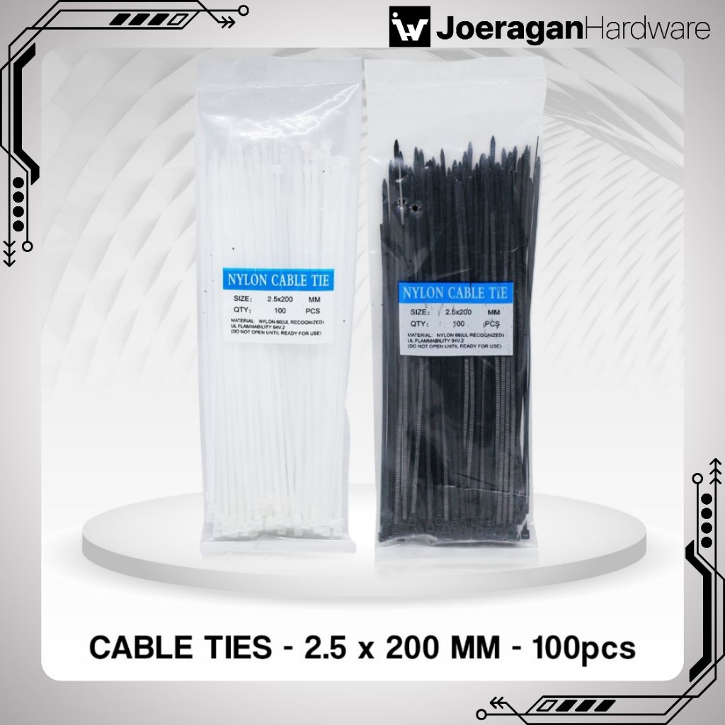 Jual Kabel Ties 2.5x200mm isi 100pcs Nylon Cable Tie 20cm Insulock Tis ...