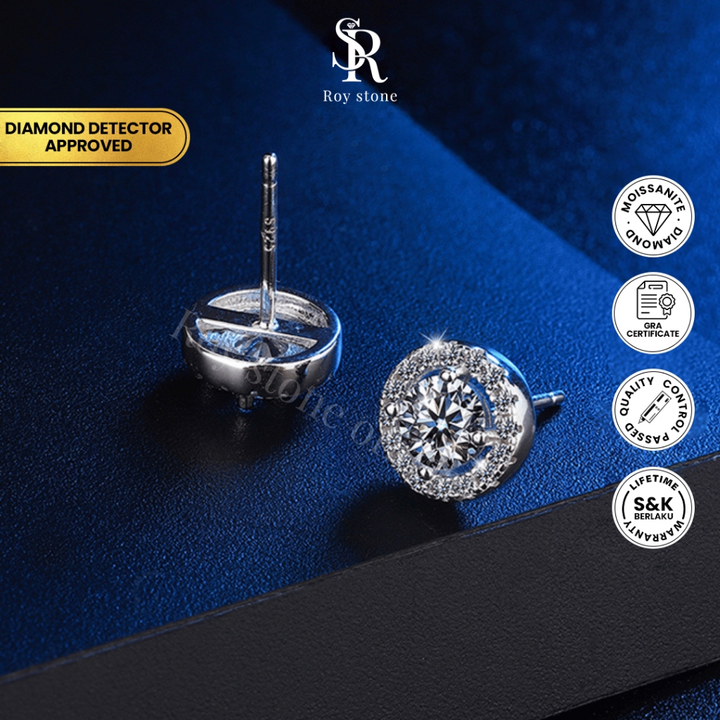 Jual Roystone_Moissanite Anting Wanita Original Sertifikat GRA ...