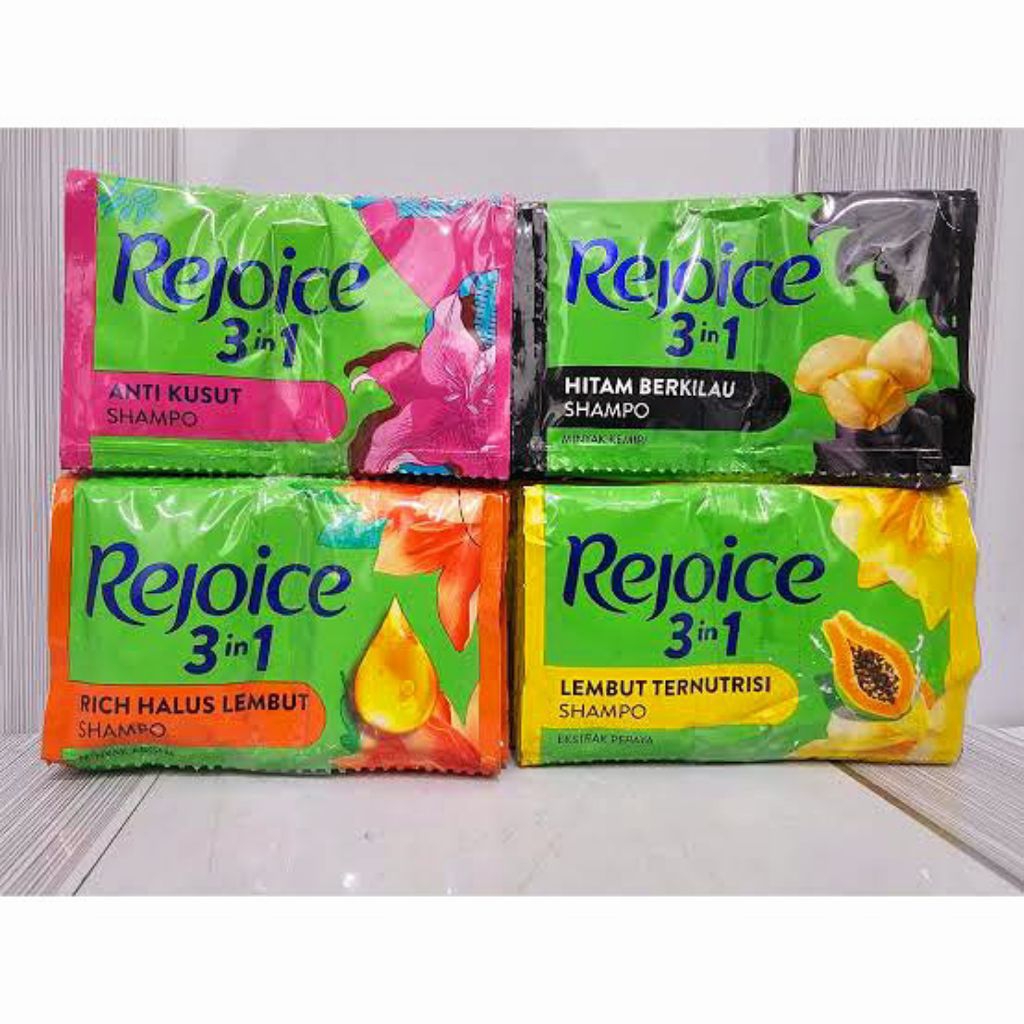 Jual 12 Sachet 1renceng Shampoo Rejoice Renceng , Rejoice 3 in 1 ...