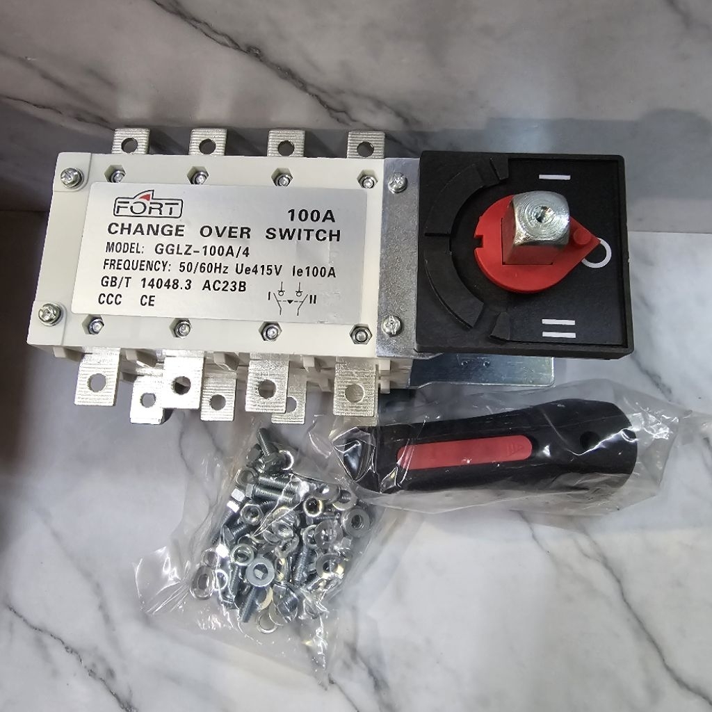 Jual COS 4P 100A GGLZ-100/4 Change Over Switch Manual PLN GENSET ON-OFF ...
