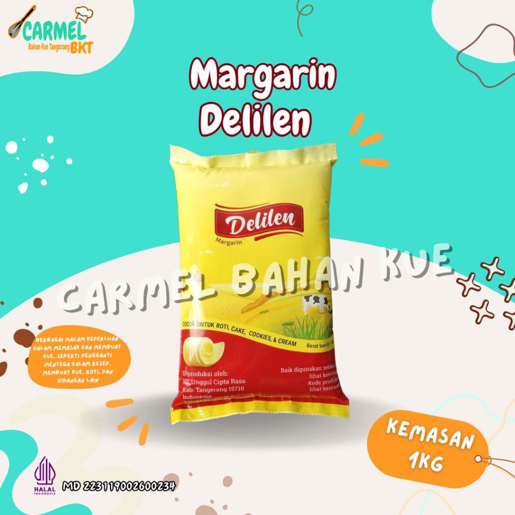 Jual Margarin DELILEN Mentega 1kg - Pengganti Butter | Shopee Indonesia