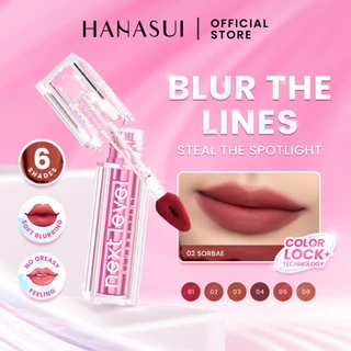 Hanasui Next Level Blurry Tint - Lip Tint Watery To Blur Lightweight Tahan Lama Velvet Finish Powdery Tint Blurring Effect Stain Lasting Up to 8 H