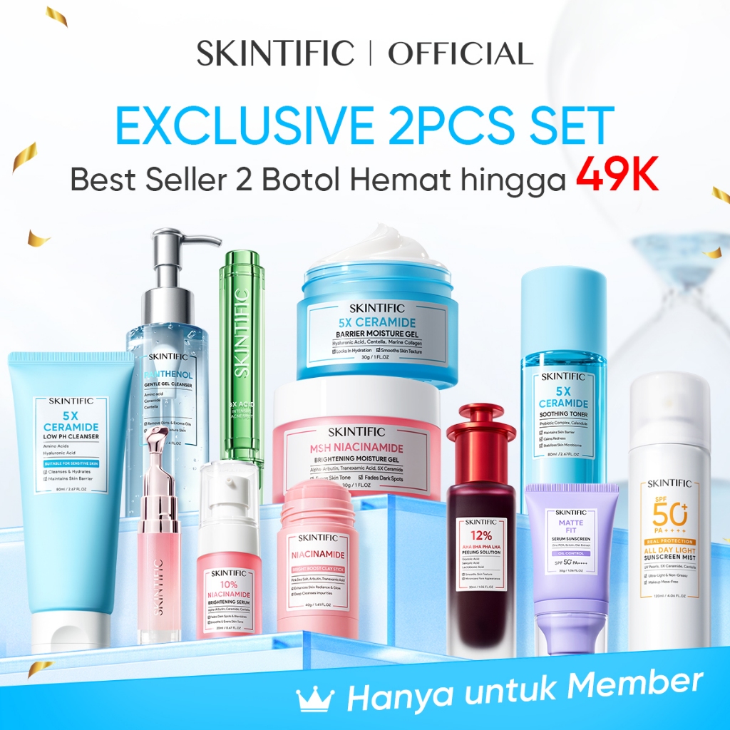 Jual [HOT SALE] SKINTIFIC-2PCS Paket-Skincare Set|Gel Moisturizer Serum ...