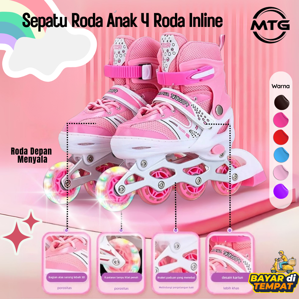 Jual MTG Sepatu Roda Anak 4 Roda (Quad Skate) - Untuk Laki & Perempuan ...