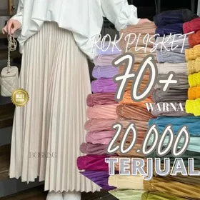 Rok Plisket Premium 100 Mayung Ekslusif 70 Warna Series 2 Bawahan Wanita