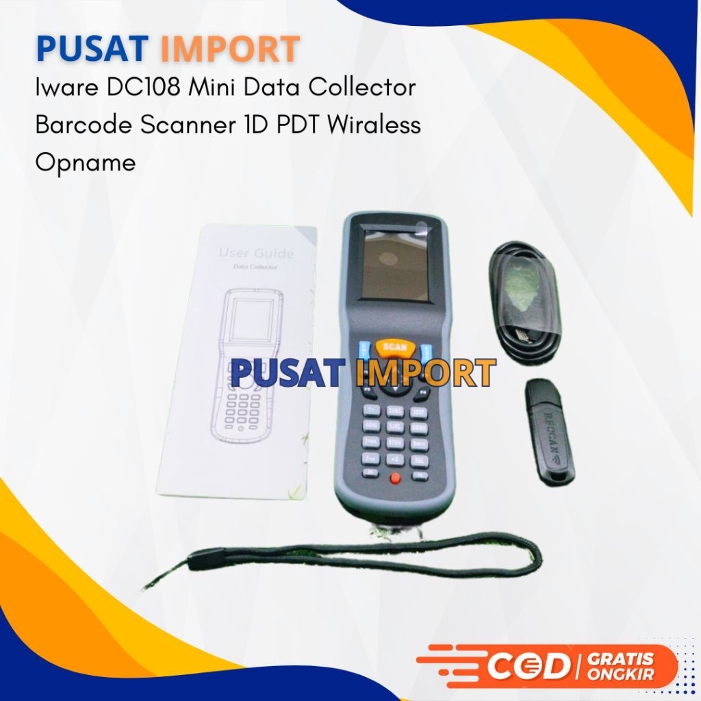 Jual Iware DC108 Mini Data Collector Barcode Scanner 1D PDT Wiraless ...