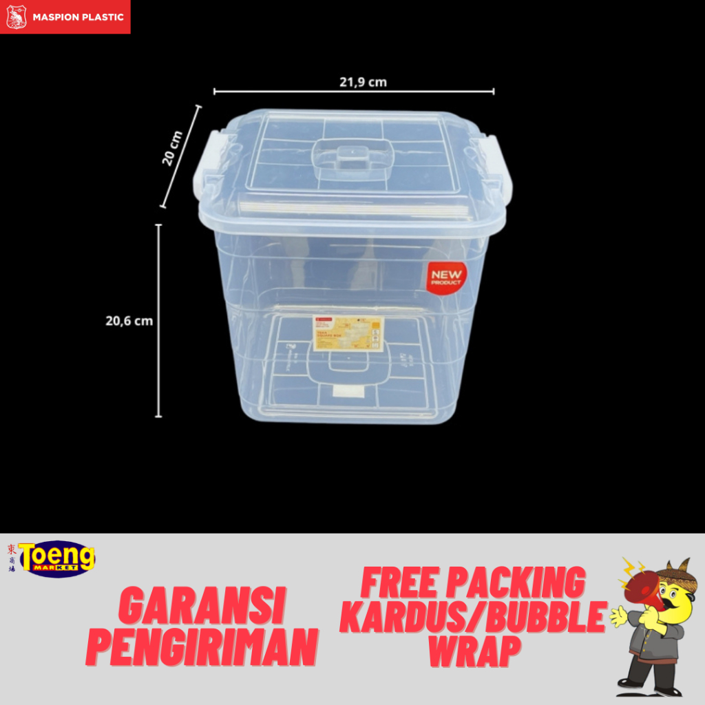 Jual Box Container Serbaguna Maspion - TEKA SQUARE BOX S5 B-CS317 MP ...
