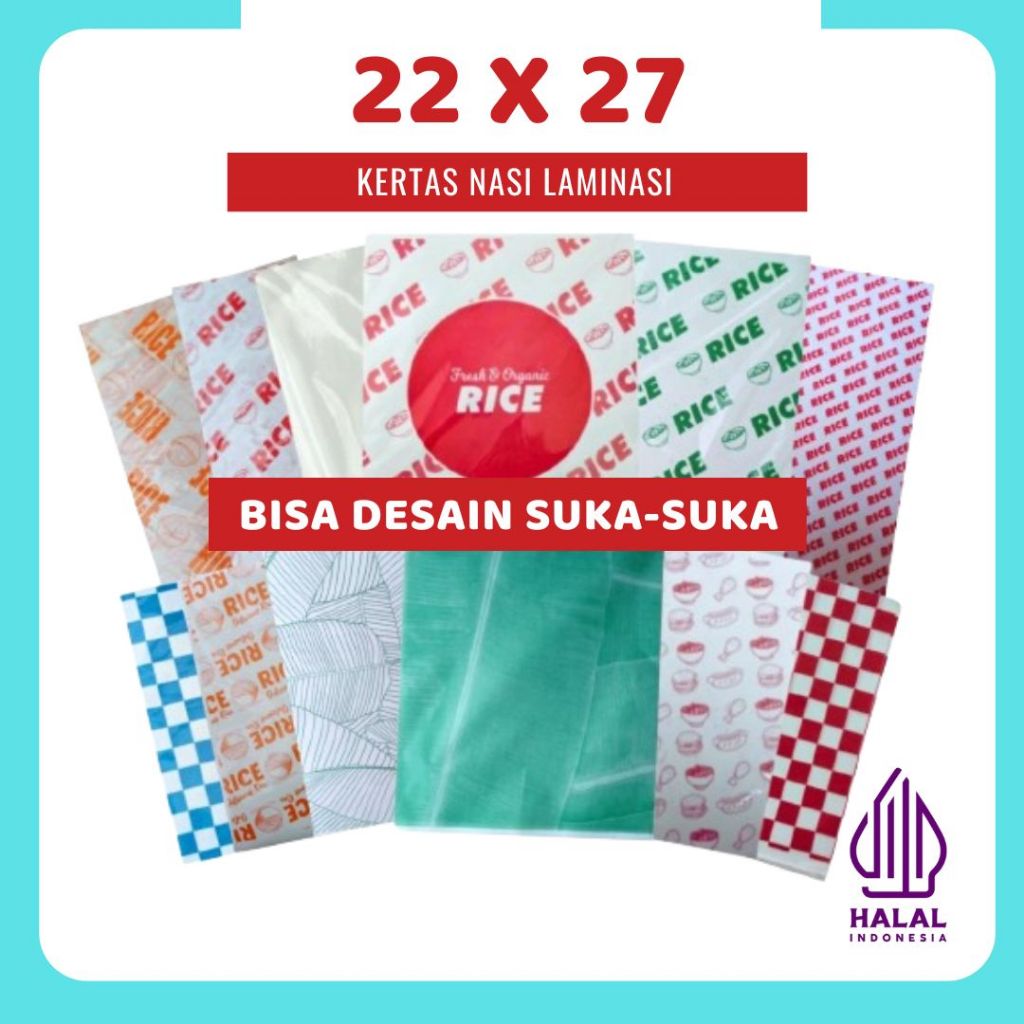 Jual Kertas Nasi Printing 22x27 | Foodgrade | KFC | Paper Wrap | Burger ...