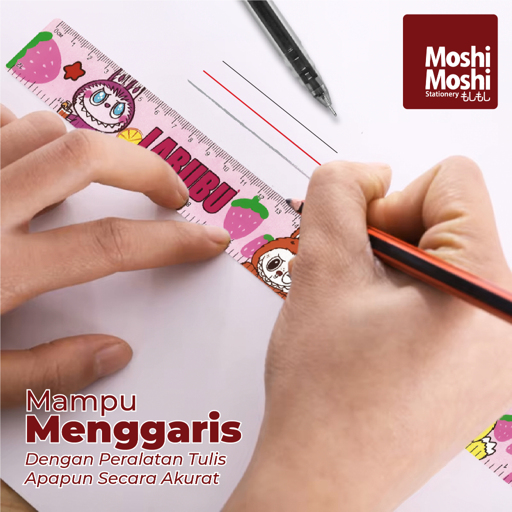Jual Fancy Ruler Steel 30 cm Penggaris Besi Karakter Moshi Ukuran ...