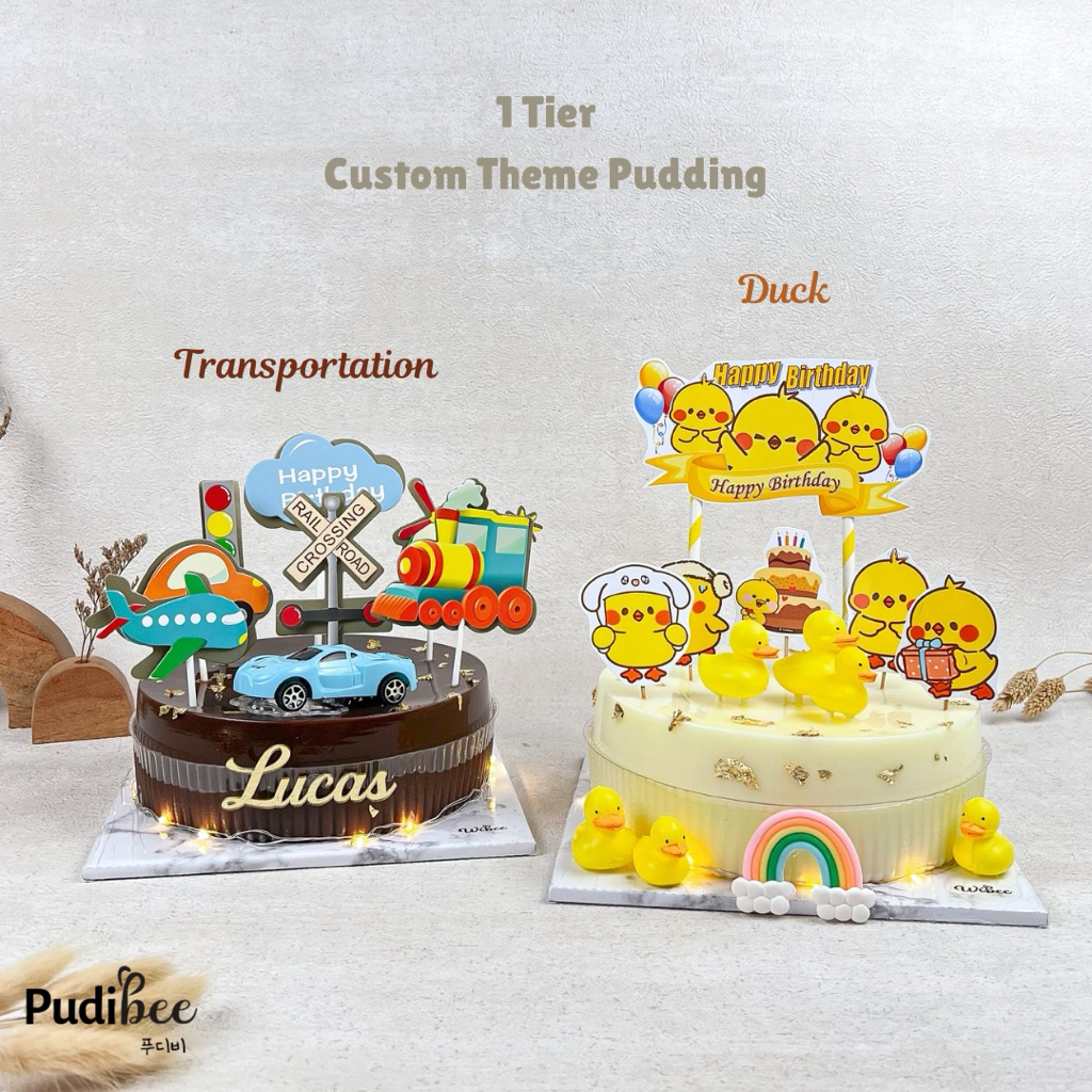 Jual Custom Theme Pudding (1 Tier) - Custom Puding Ulang Tahun Karakter ...