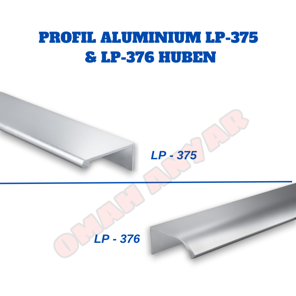 Jual Frame Aluminium Handle Lemari Sliding Huben LP-375,376 BRUSH BUKAN ...
