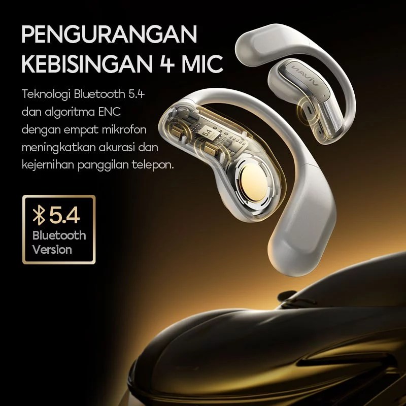 VIVAN SPORT X3 OWS Open Ear TWS IPX5 Dual ENC Audio Hi-Dynamic v5.4 Garansi 12 Bulan
