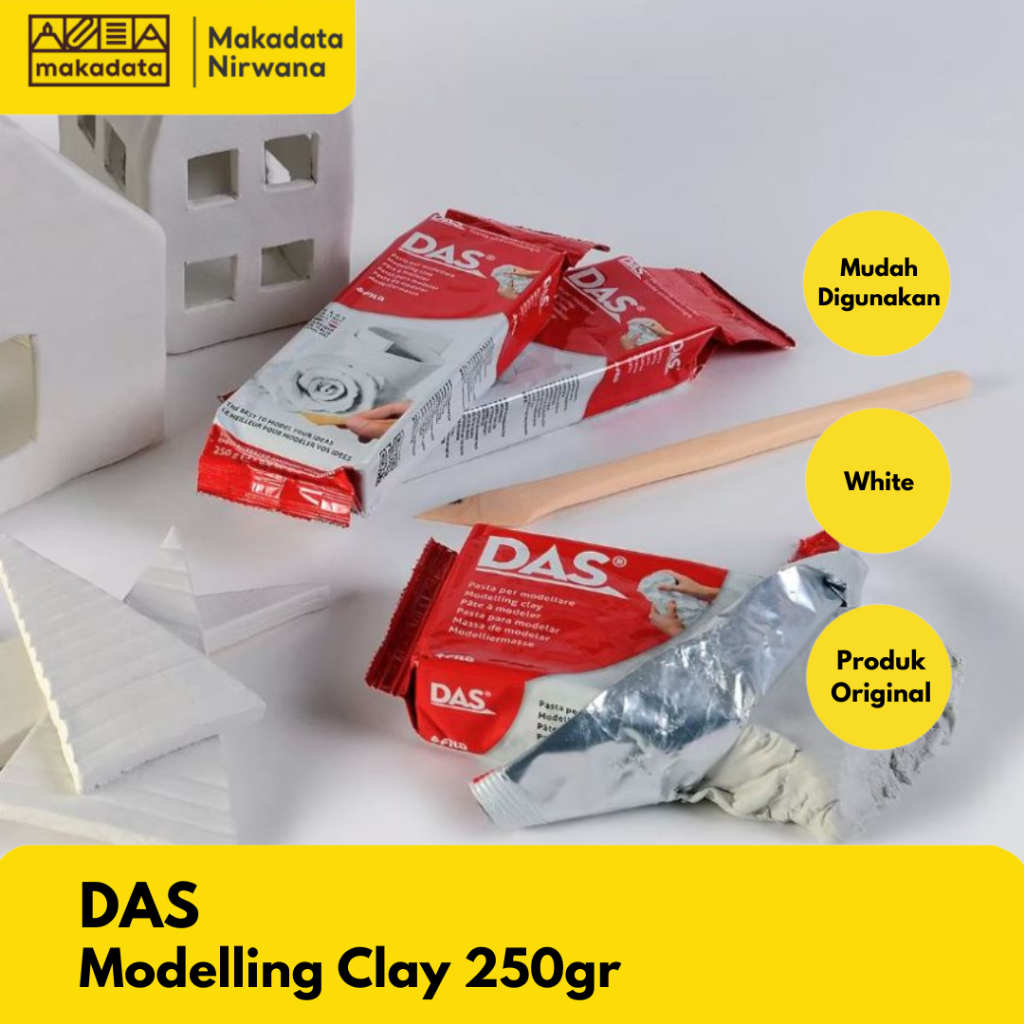 Jual DAS MODELLING CLAY 250GR WHITE (1 PCS) | Shopee Indonesia