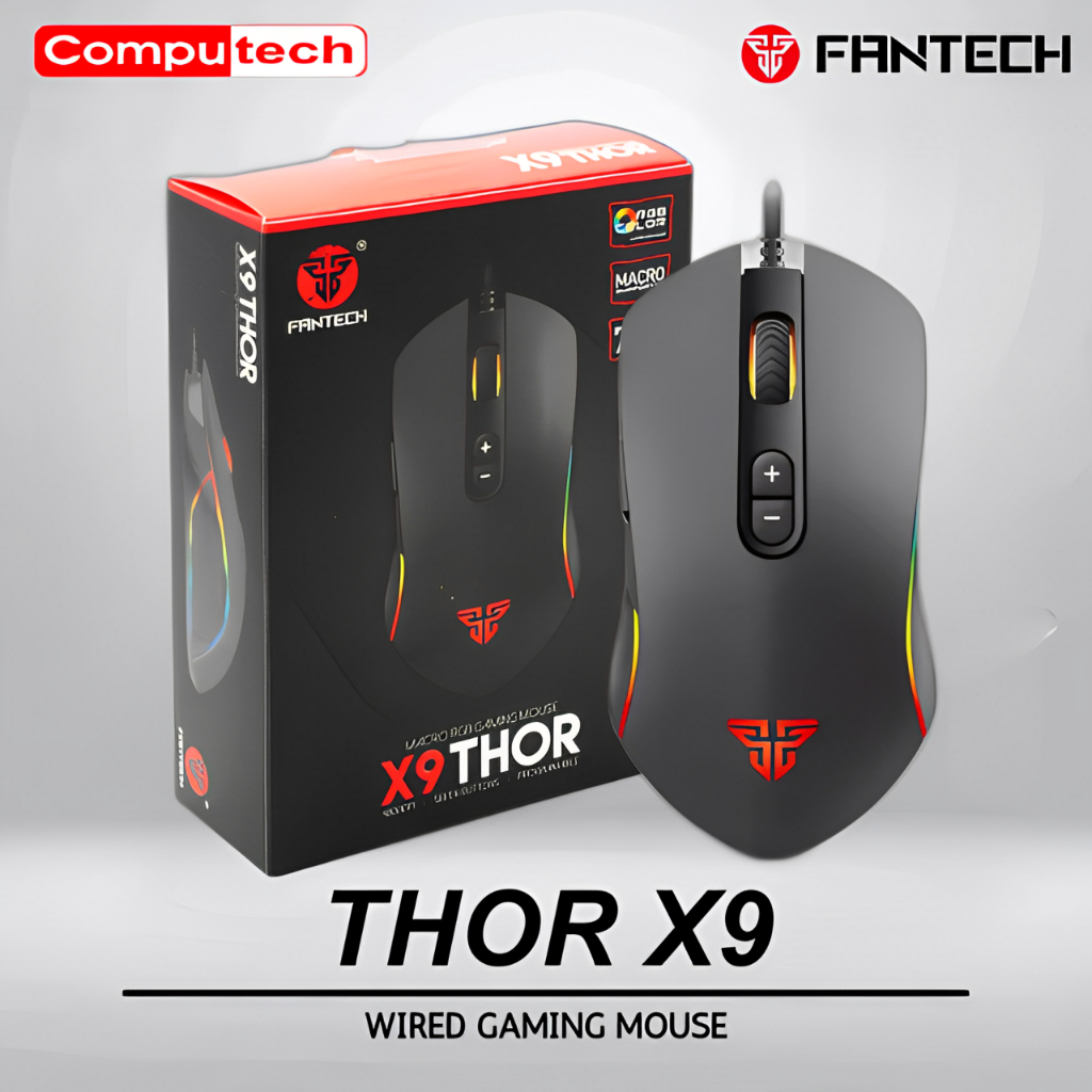 Jual Fantech Wired Gaming Mouse THOR X9 RGB Macro Kabel USB | Shopee ...
