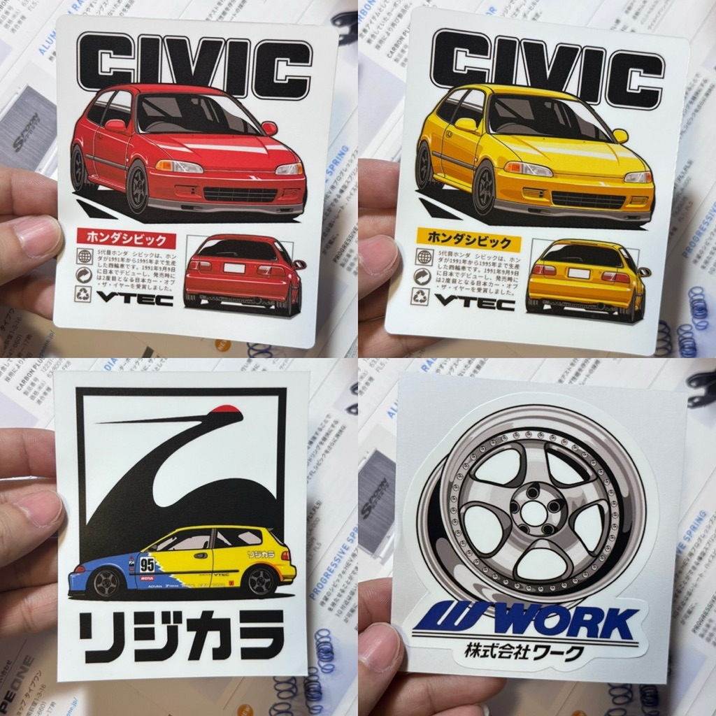 Jual stiker JDM honda civic estilo spoon sports work wheels | Shopee ...