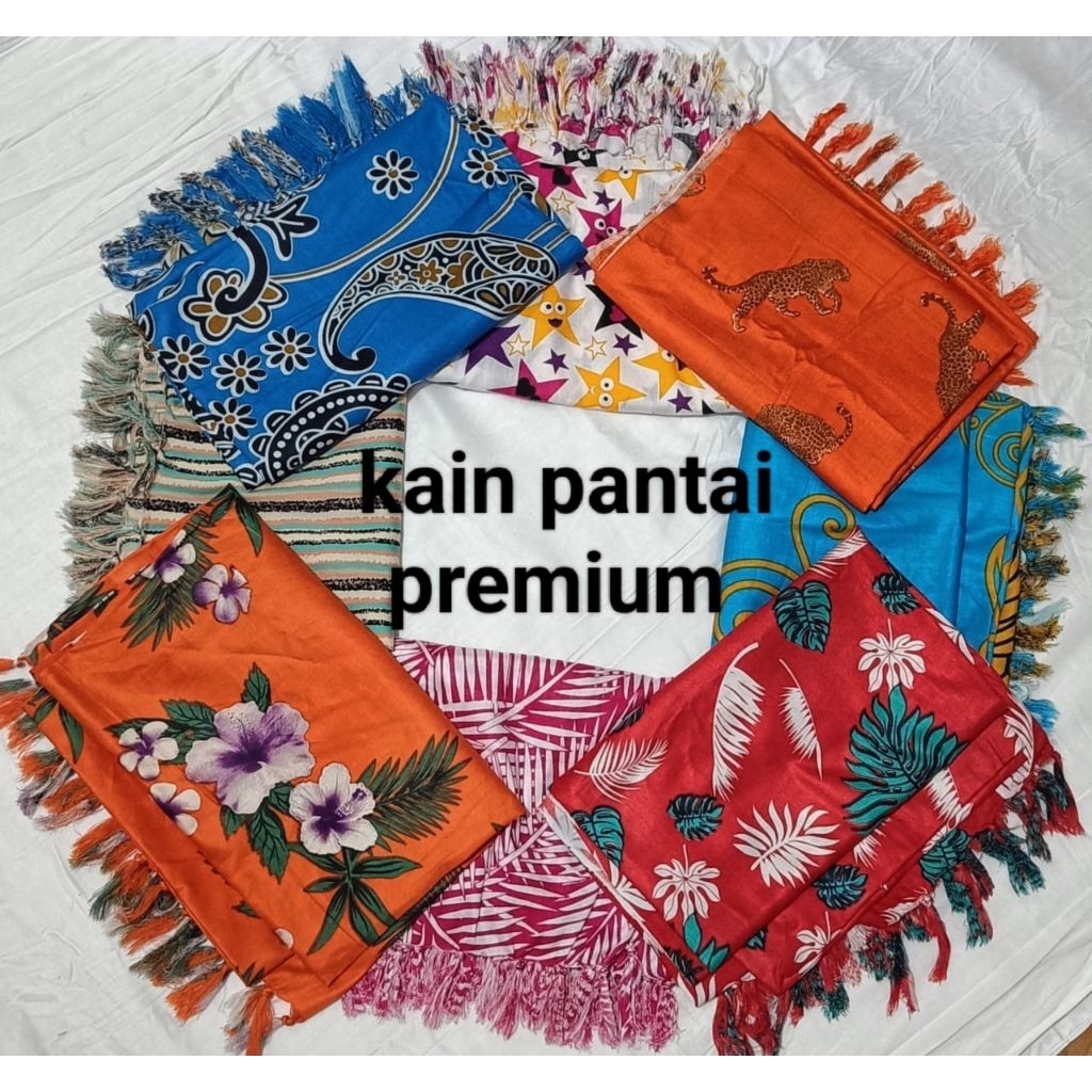 Jual Promo Kain Pantai Motif Random Bahan Rayon premium | Shopee Indonesia