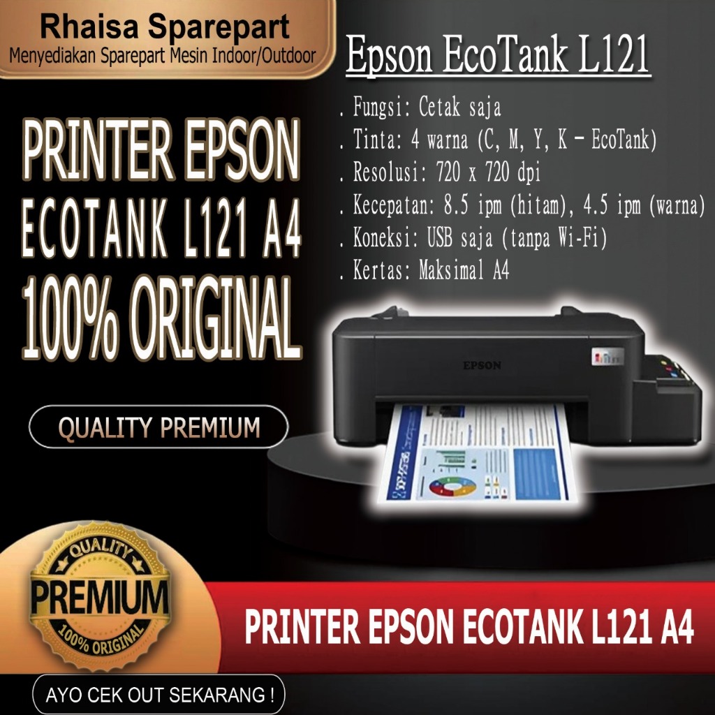 Jual Epson EcoTank L121 A4 Ink Tank Printer | Shopee Indonesia