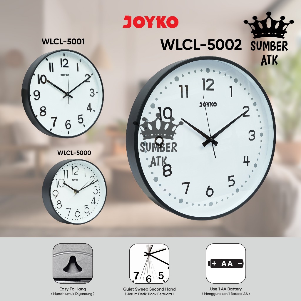 Jual Wall Clock Jam Dinding JOYKO WLCL-5000 WLCL-5001 WLCL-5002 ...