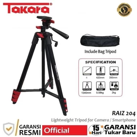 Takara Raiz 204 Tripod For Camera HP Mirrorless Etc