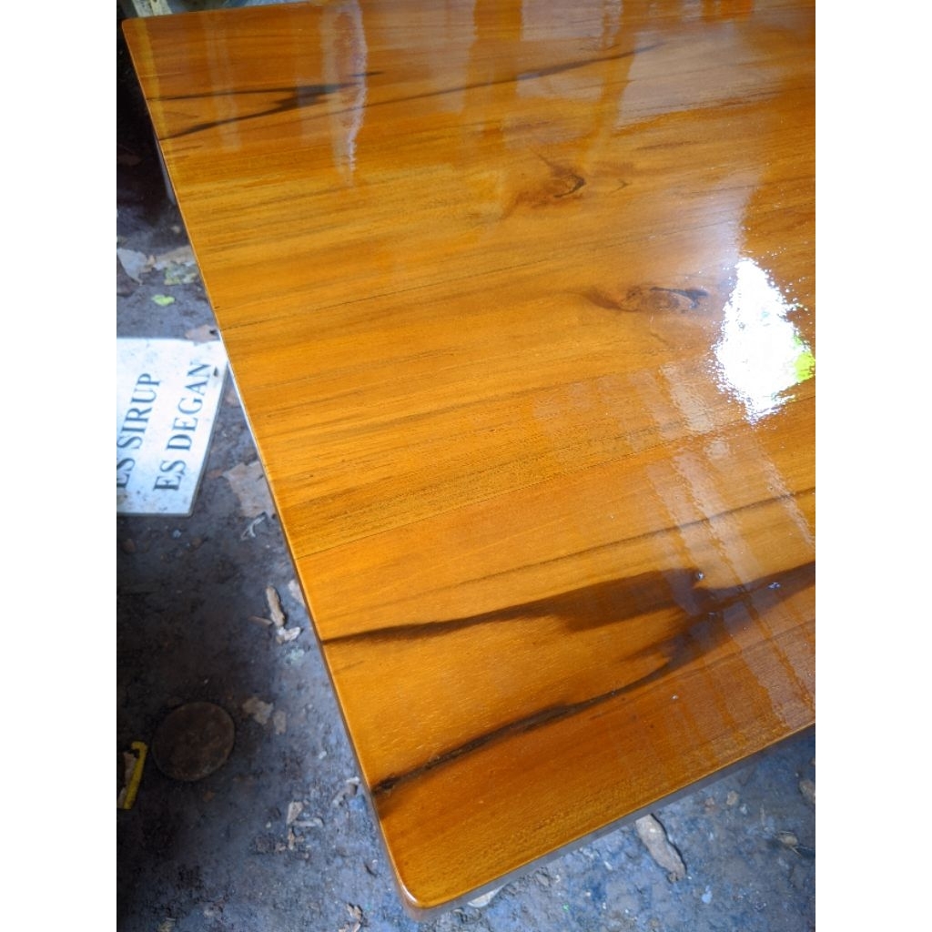 Jual top table daun meja jati jati solid ukuran bisa costum 100% real ...