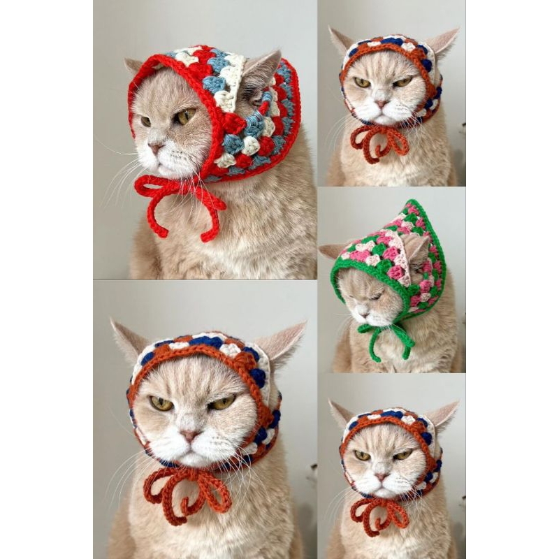 Jual Giltbite_ Headband Rajut Kucing Topi Rajut Kucing Handmade ...