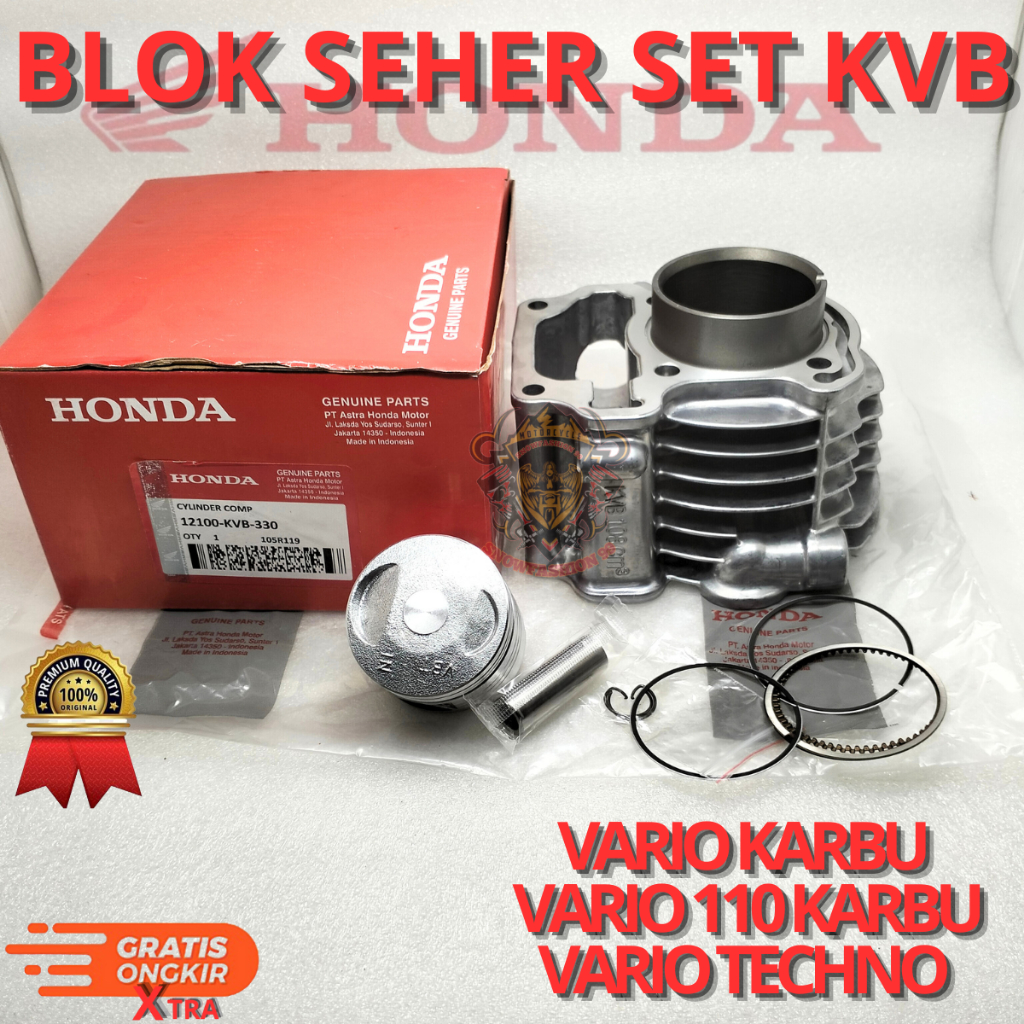 Jual BLOK SEHER SET KVB UNTUK MOTOR VARIO KARBU,VARIO 110 KARBU,VARIO ...