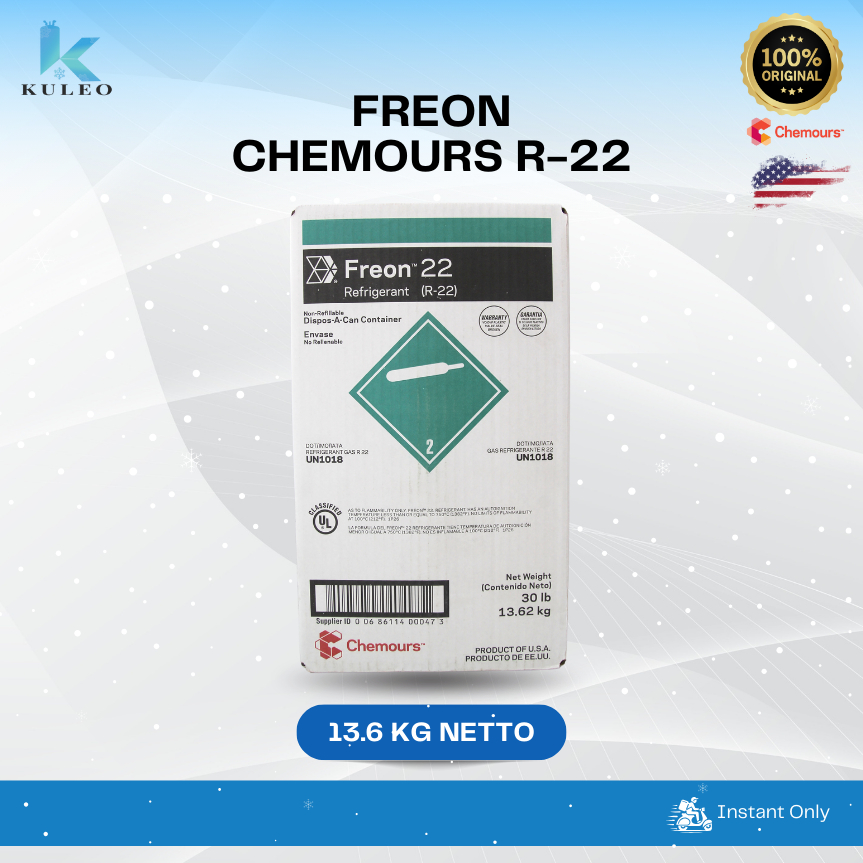 Jual Freon AC CHEMOURS R22 U.S.A 13,6 Kg Original / Asli R 22 | Shopee ...