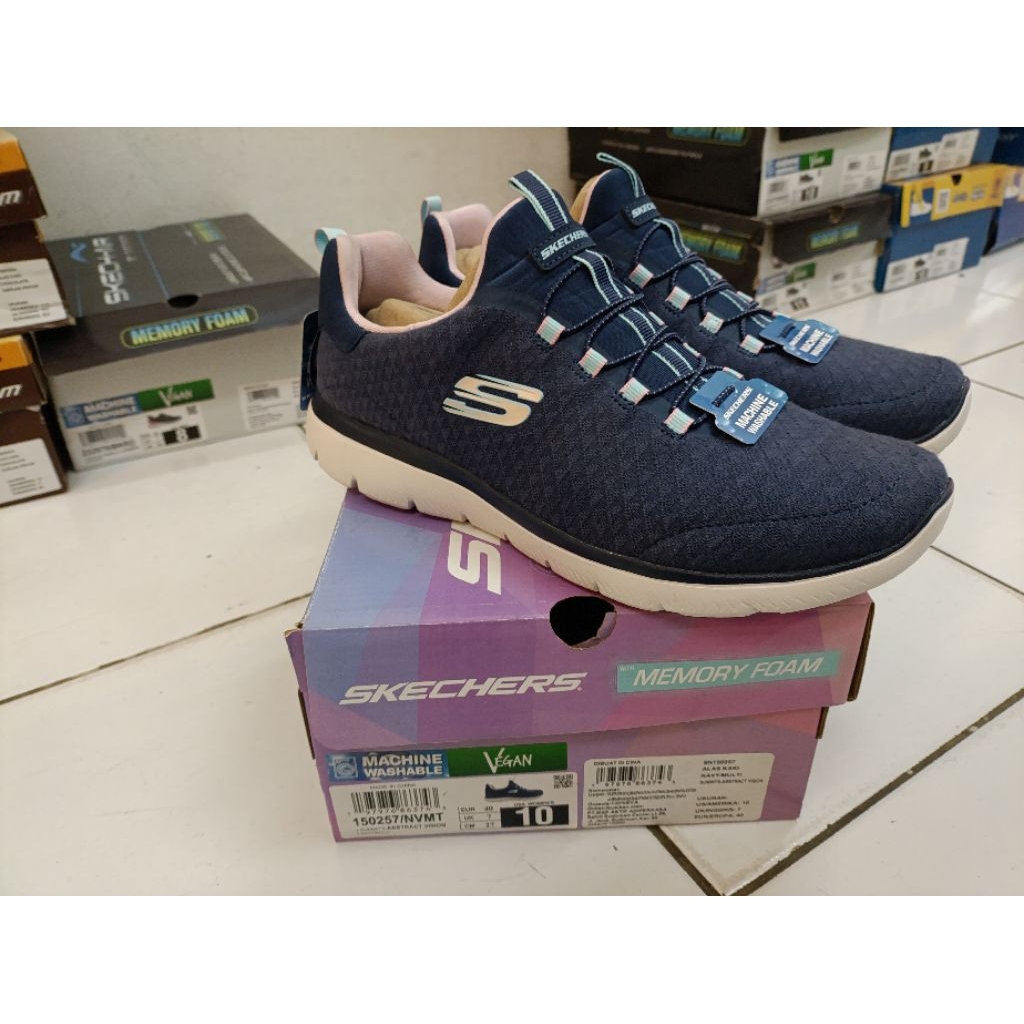 Jual Skechers 150257/NVMT Summits abstract vision (NAVY) | Shopee Indonesia