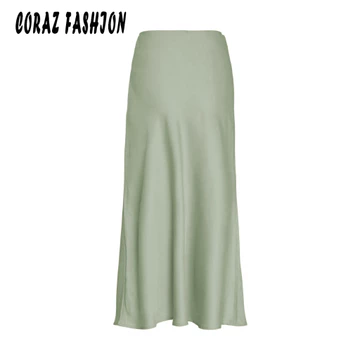 Rok Satin Silk Premium Maxi A Line Satin Skirt Rok Satin Duyung Size S XXXL 3XL Premium
