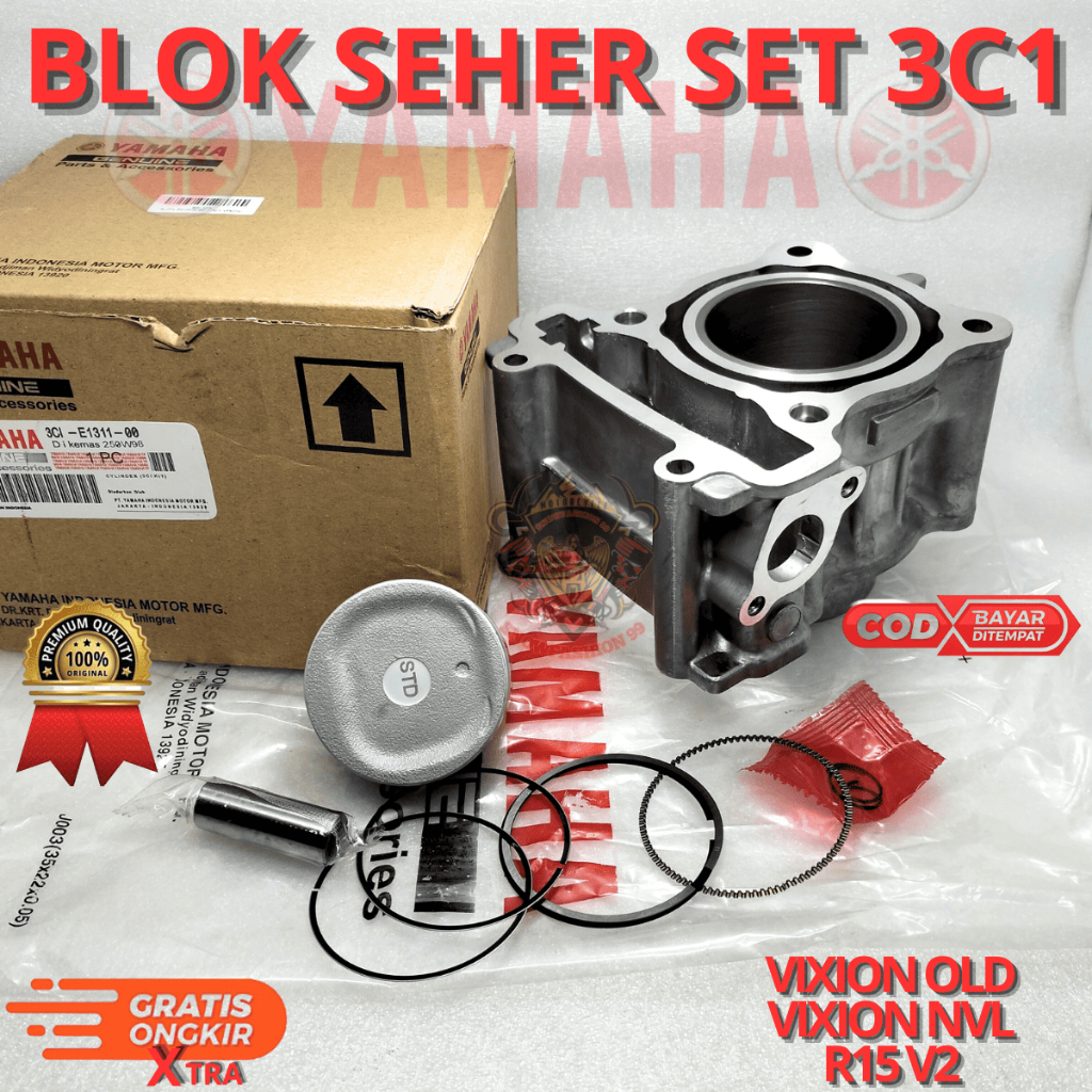 Jual BLOK SEHER SET 3C1 UNTUK MOTOR VIXION OLD,VIXION NVL,R15 V2.YGP ...