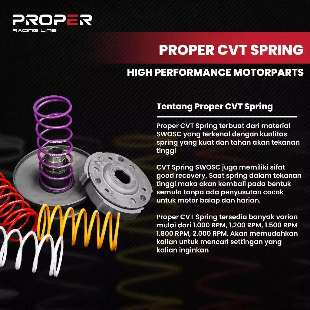 Jual PROPER RACING LINE PER CVT VARIO ADV PCX 1000 RPM 1200 RPM 1500 ...