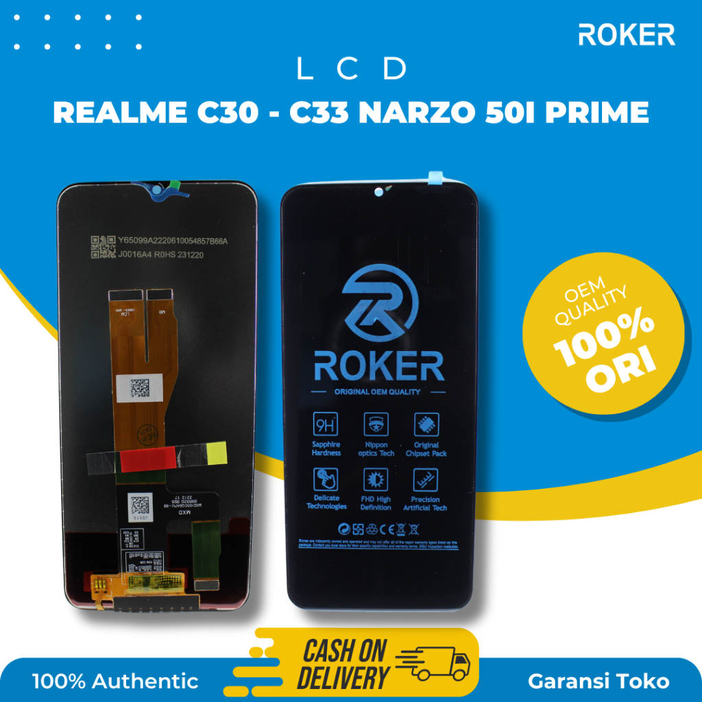 Jual ROKER LCD REALME C30 RMX3581 - REALME C33 - NARZO 50I PRIME ...