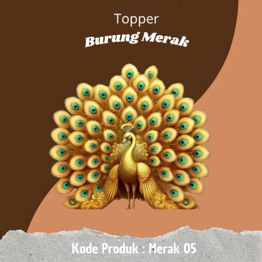 Jual TOPPER BURUNG MERAK WARNA KUNING EMAS/ HIASAN BUKET SESERAHAN ...