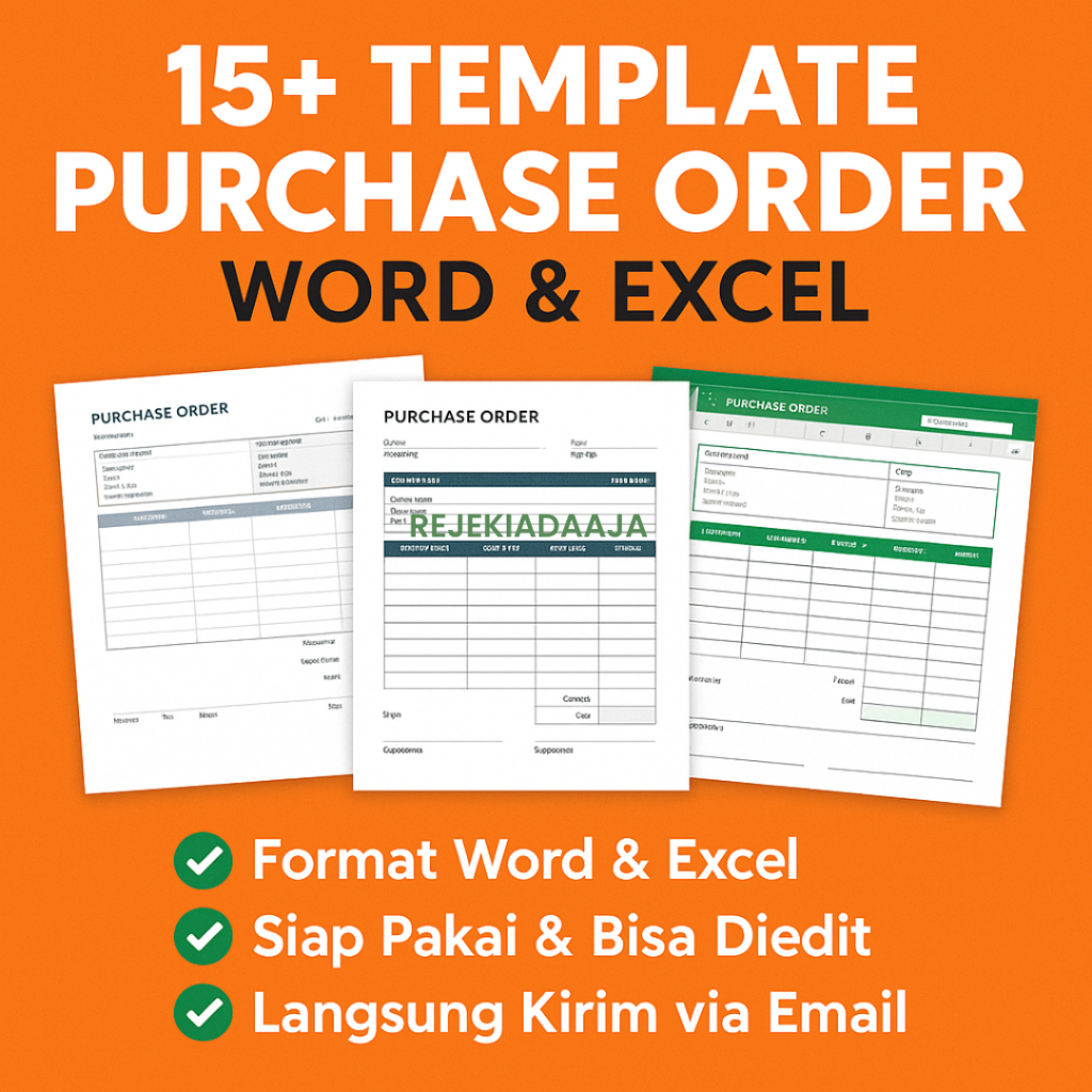 Jual (33) 15+ Template Purchase Order (PO) | Format Word & Excel - Siap ...