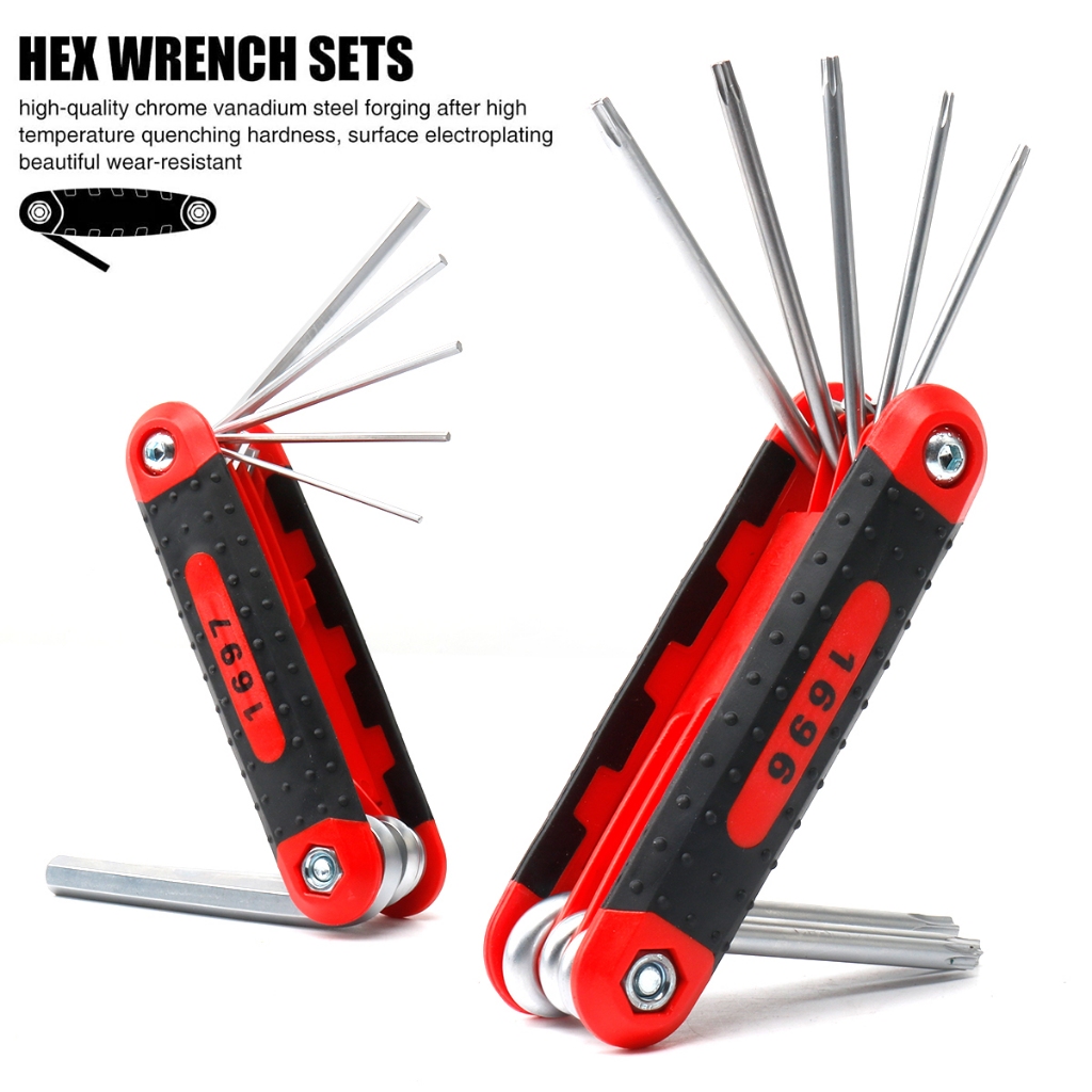 Jual JLD Kunci L Set Lipat 8in1 Hexagonal Bintang Bulat Kunci Shock ...