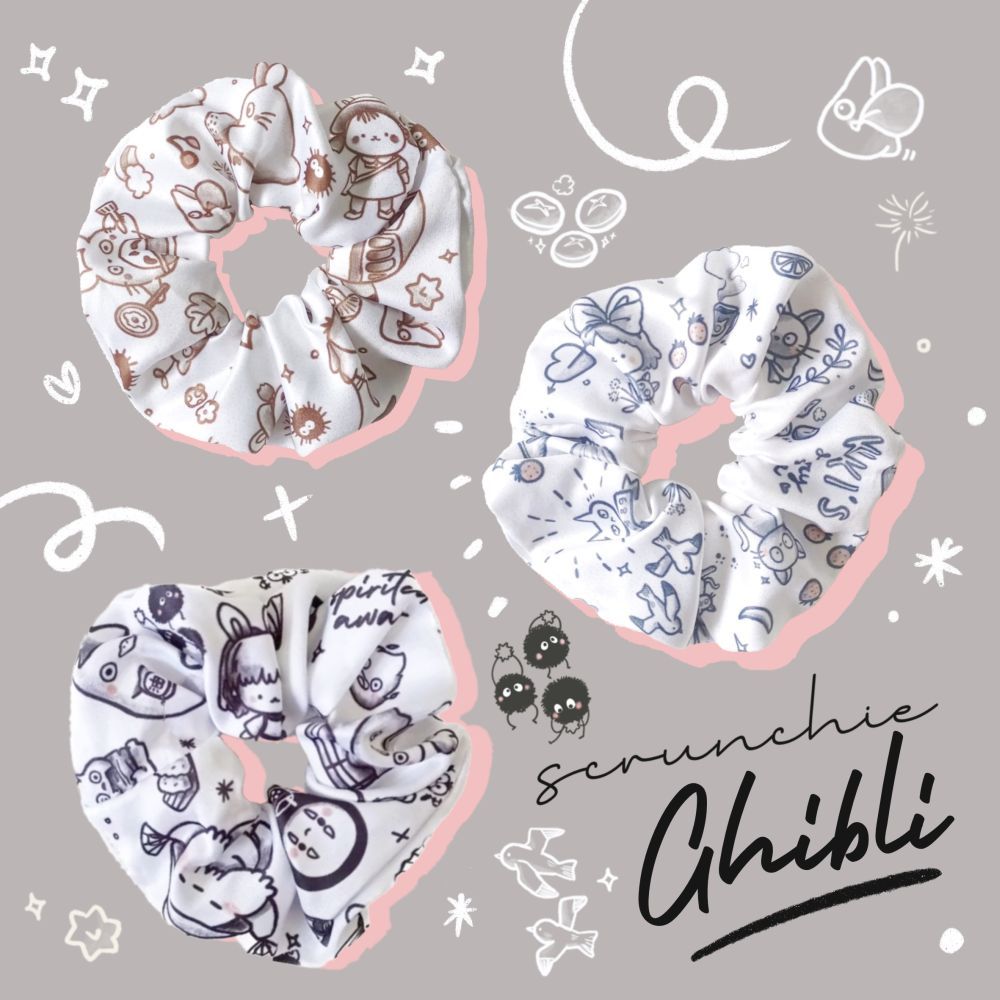 Jual BEAR AND CO Ghibli Silk Scrunchie / Ikat Rambut Satin | Shopee ...