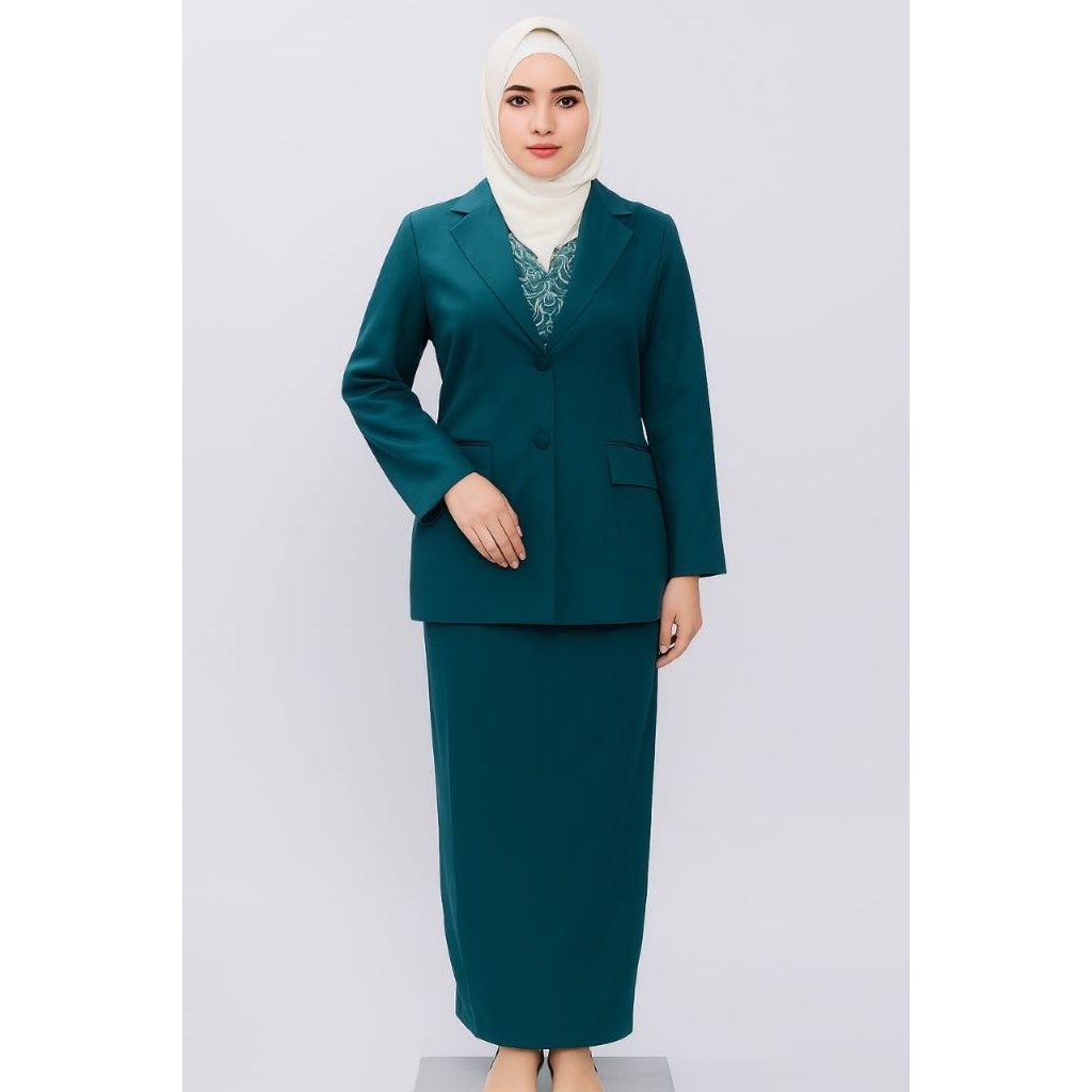 Jual Baju Seragam PKK Nasional Hijau Tosca Set Rok Span | Shopee Indonesia